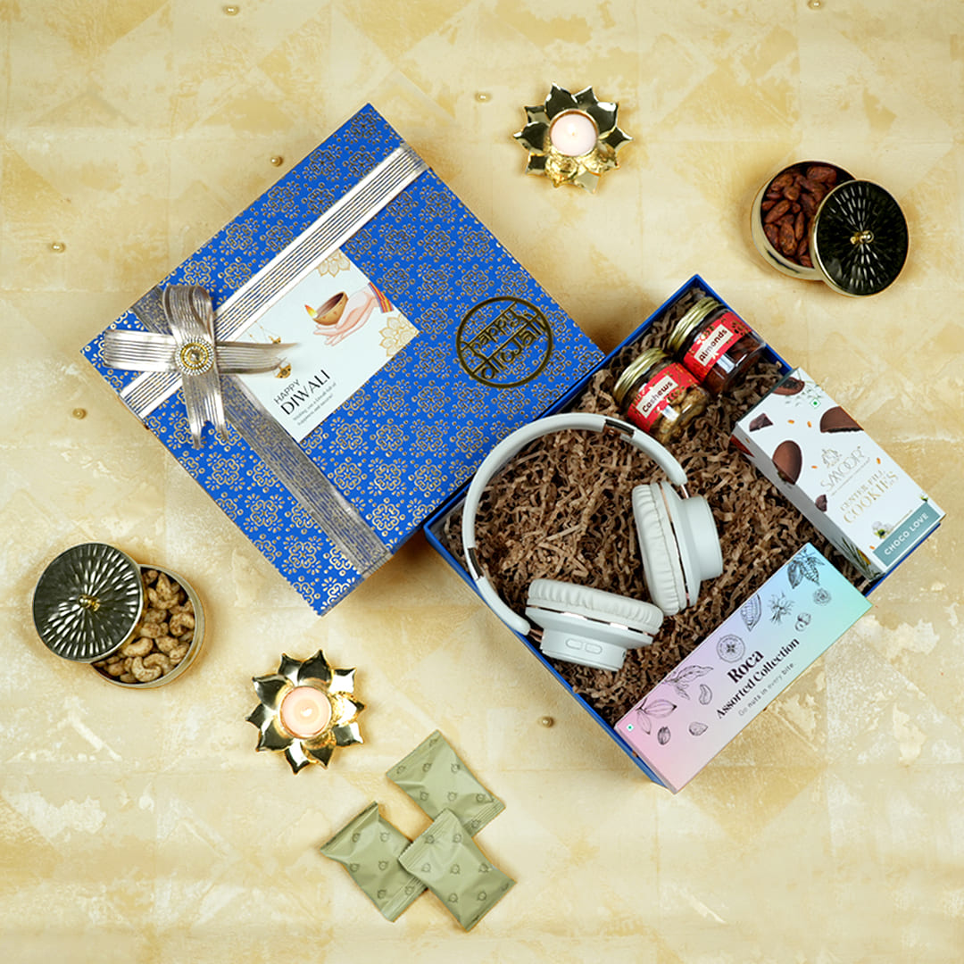 Festive Tech Gift Hampers - Bluetooth Headphones & Chocolates